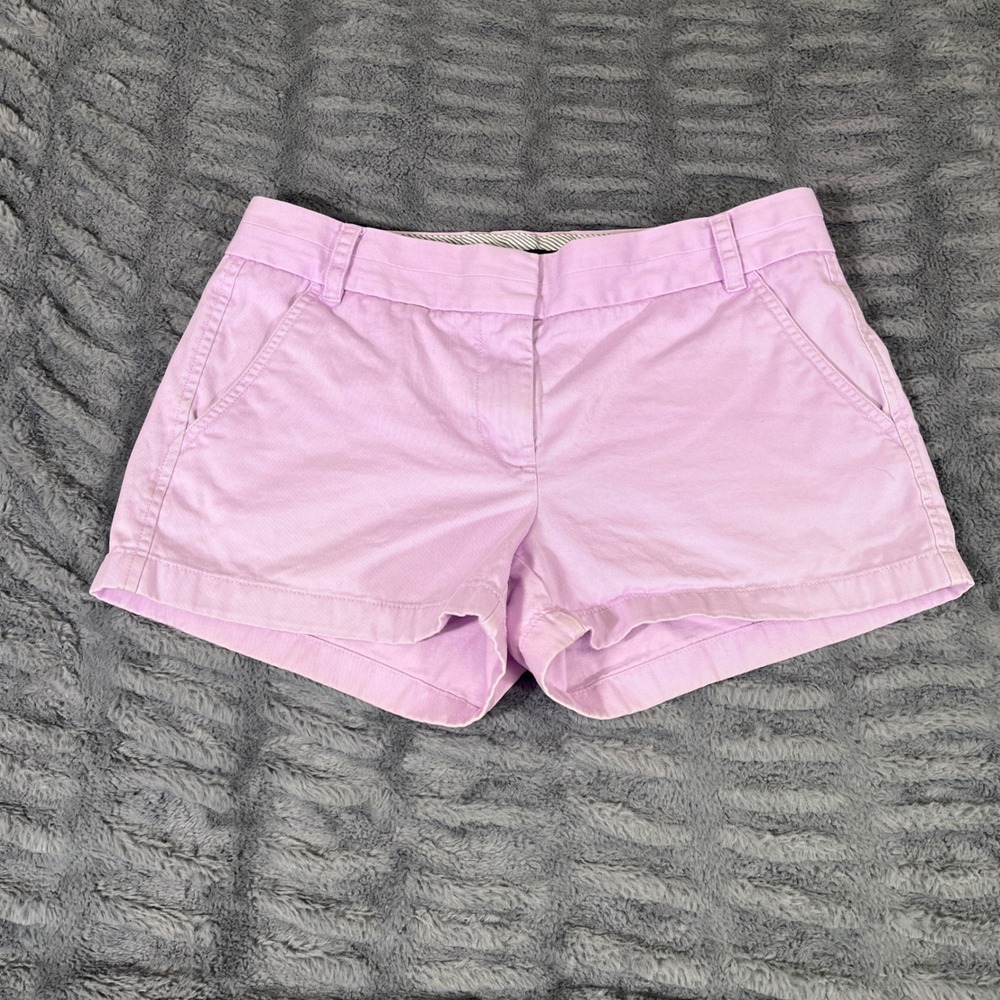 J.Crew Womens Chino Shorts Lilac Purple 100% Cotton Size 6 Style 61456 SP13